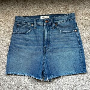 Madewell High-Rise Medium Wash Denim Shorts